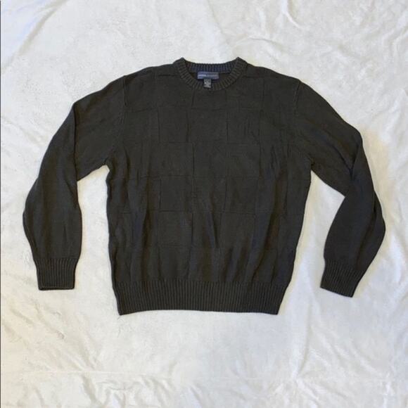 Tricots St. Raphael Olive Green Crewneck Textured Knit Sweater | Sz L - Picture 2 of 5